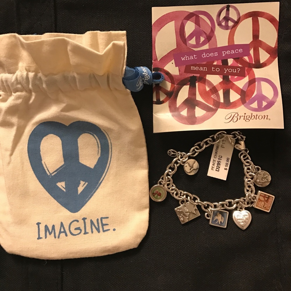 Brighton Peace reversible charm bracelet